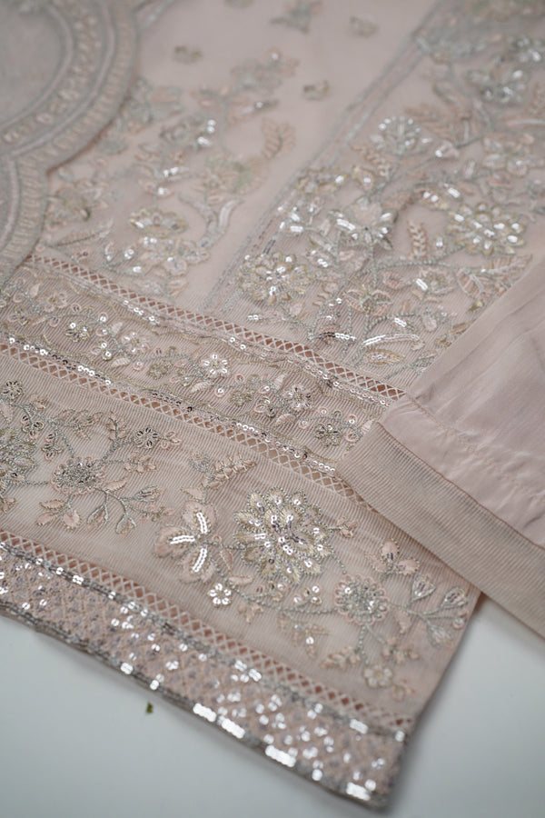 Tehwar - Soft Khaddi Net Outfit with Khaddi Dupatta - Ready to Wear