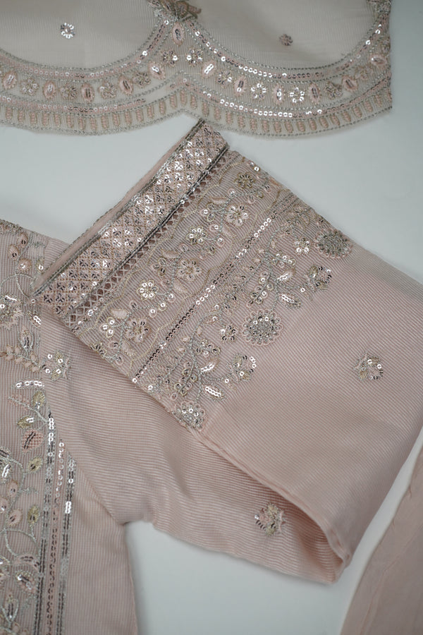 Tehwar - Soft Khaddi Net Outfit with Khaddi Dupatta - Ready to Wear