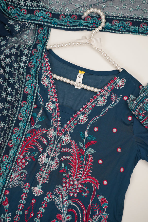 Rozi- Exclusive Luxury Lawn with Organza Dupatta - Ready to Wear