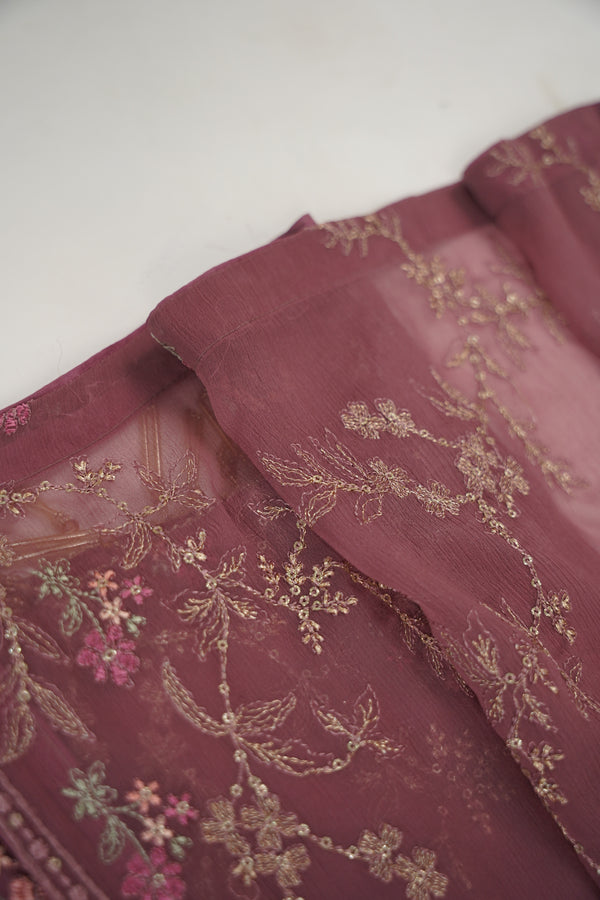 Husan e Jahan - Luxury Chiffon Outfit with Chiffon Dupatta - Ready to Wear - Eid25 - HEJ-V3-D8