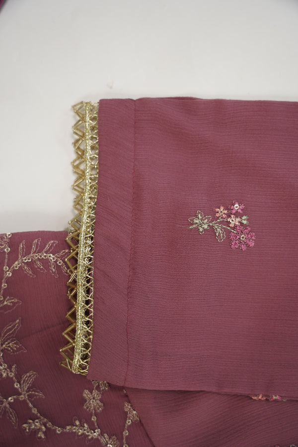 Husan e Jahan - Luxury Chiffon Outfit with Chiffon Dupatta - Ready to Wear - Eid25 - HEJ-V3-D8