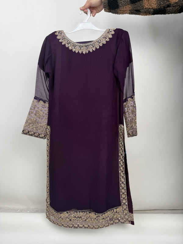 پیاری بیٹی - Kids Festive Collection Outfit with Trouser and Dupatta - Ready to Wear