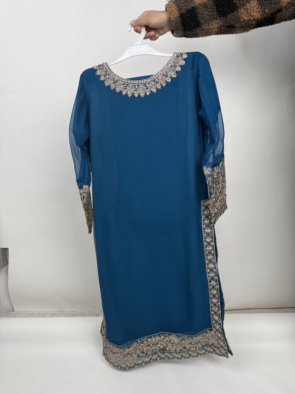 پیاری بیٹی - Kids Festive Collection Outfit with Trouser and Dupatta - Ready to Wear