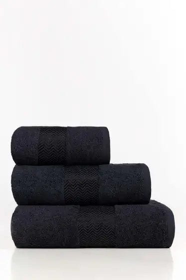 Sajh Dajh Black Combed Towel Viscose