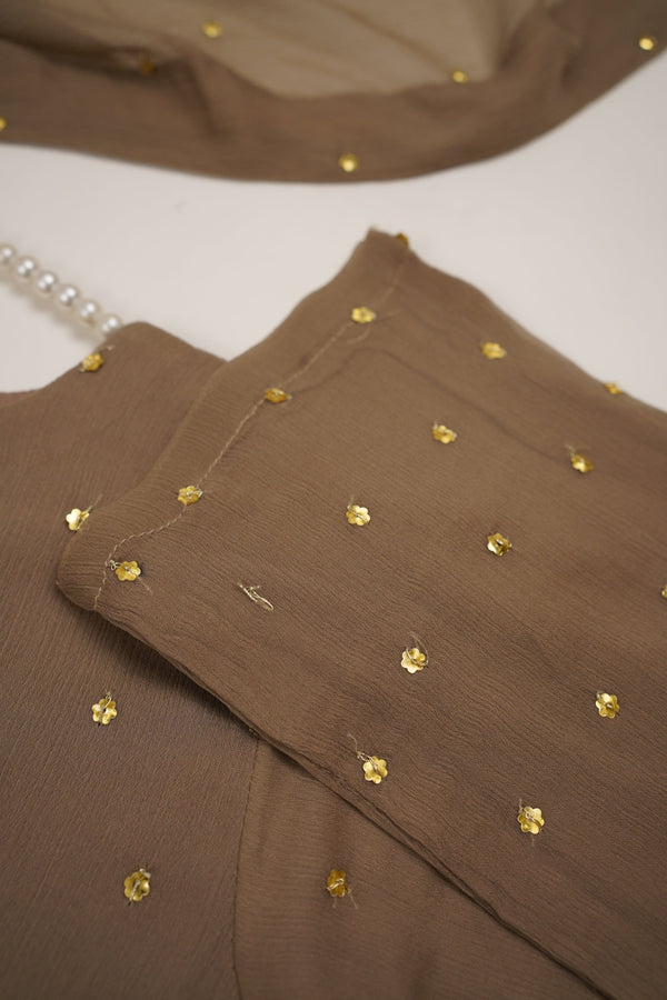 Sajh Dajh Husan e Jahan - Luxury Chiffon Suit with Chiffon Dupatta and Gharara - Ready to Wear