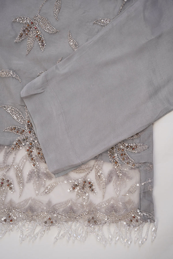 Sajh Dajh Luxury Formals - Kat Dana Heavily Embroidered Net (Long Shirts) - Ready to Wear - V1 - D2