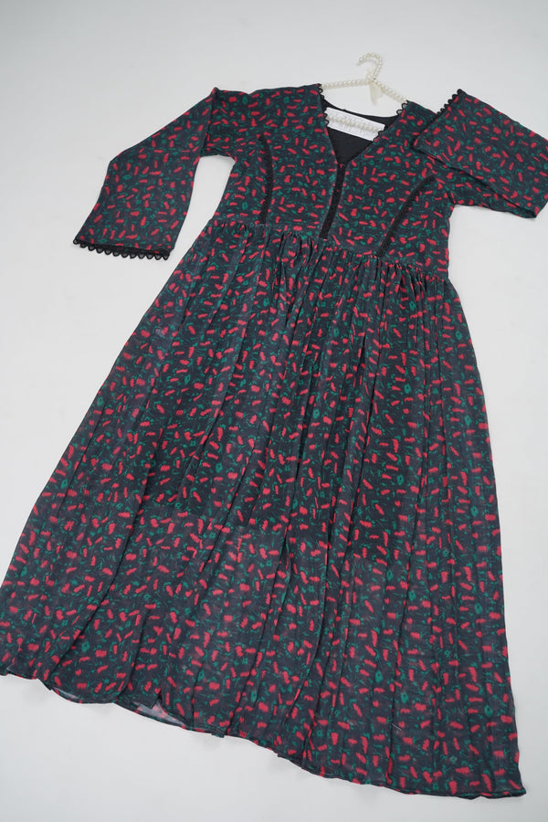 Sajh Dajh Lyra -  Printed Chiffon Maxi - Ready to Wear
