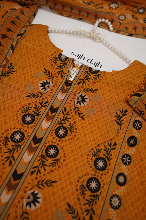 Sajh Dajh Rozi - Printed Lawn Outfit with Lawn Dupatta - Summer Collection