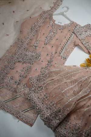Sajh Dajh Tehwar - V3 - Luxury Festive Collection with Gharara - Organza - Ready to Wear -  D8