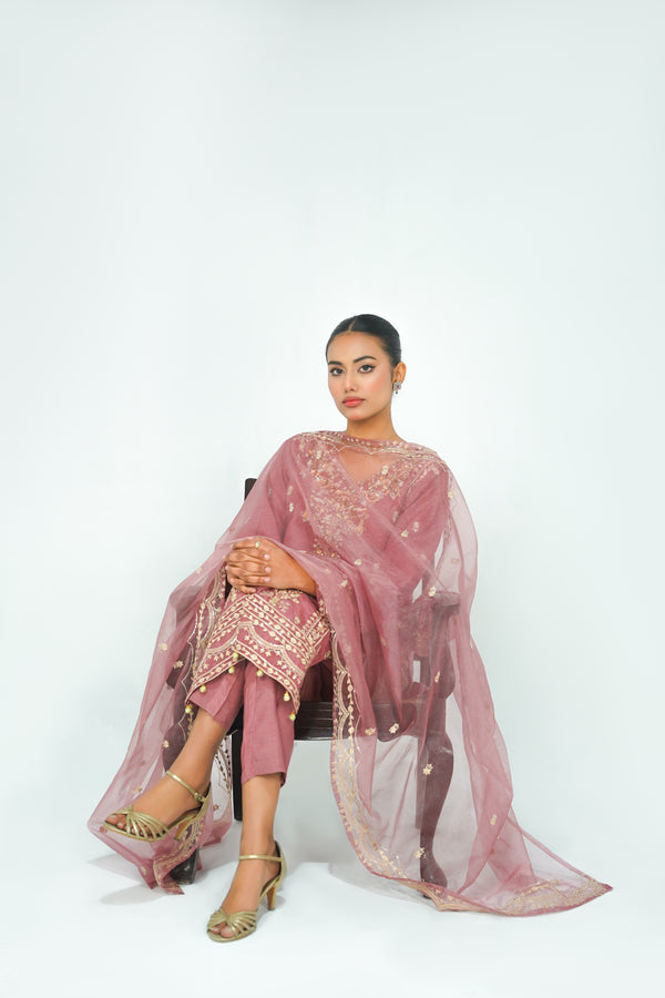 Tehwar - Luxury Organza Outfit - Festive Collection - Ready to Wear - V4 - D5 - Eid25-05