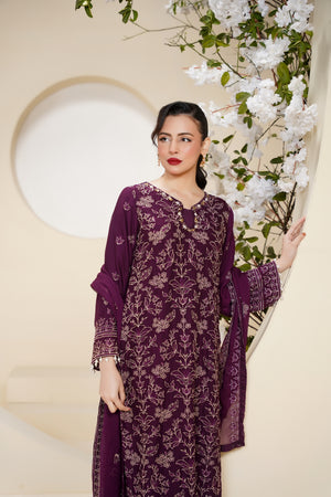 Husan e Jahan - Luxury Chiffon Outfit with Chiffon Dupatta - Ready to Wear - Eid25 - HEJ-V3-D1