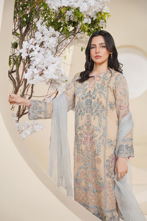 Tehwar - Luxury Organza Outfit - Festive Collection - Ready to Wear - V7 - D1 - Eid25 - 1
