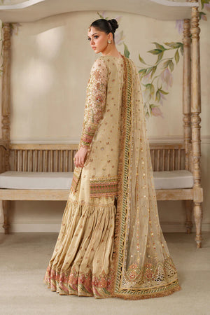 Baroque By SajhDajh - Zari Net   Embroidered Outfit with Net Dupatta - Ready to Wear SD425