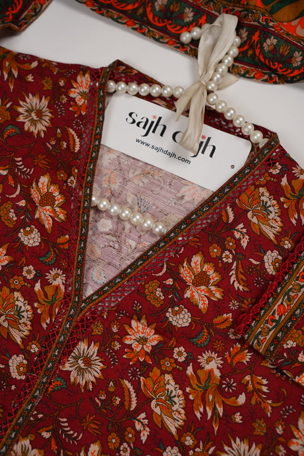 Bin Saeed Originals - Khaddar Outfit with Khaddar Dupatta - Warm Fabric