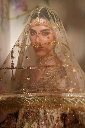 Baroque By SajhDajh - Zari Net   Embroidered Outfit with Net Dupatta - Ready to Wear SD425