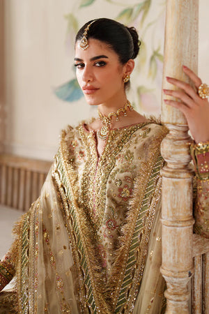 Baroque By SajhDajh - Zari Net   Embroidered Outfit with Net Dupatta - Ready to Wear SD425