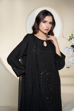 Husan e Jahan - Luxury Chiffon Outfit with Chiffon Dupatta - Ready to Wear - V1 - Eid25 - 10