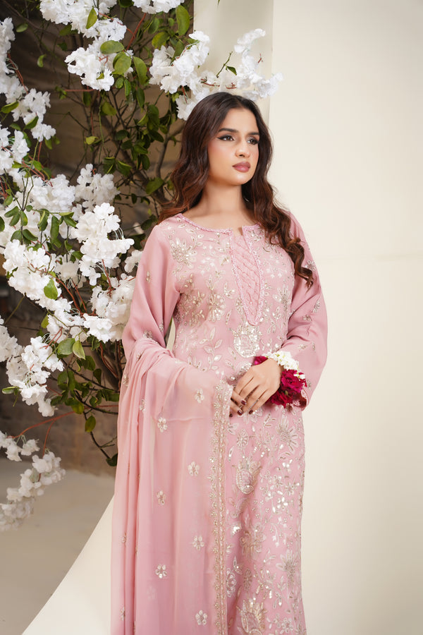 Husan e Jahan - Luxury Chiffon Outfit with Chiffon Dupatta - Ready to Wear - V2 - Eid25 - 06