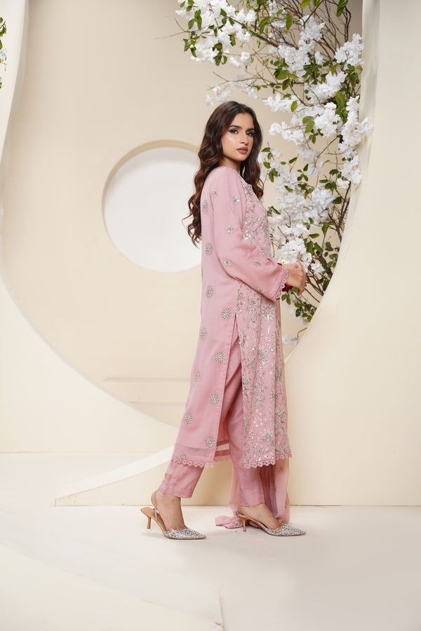 Husan e Jahan - Luxury Chiffon Outfit with Chiffon Dupatta - Ready to Wear - V2 - Eid25 - 06