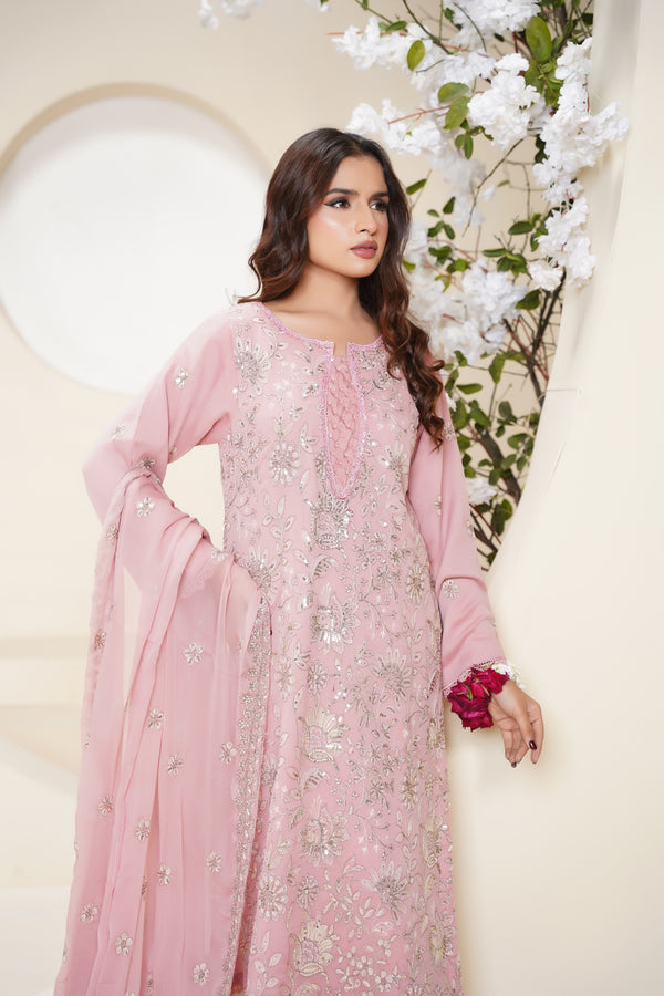 Husan e Jahan - Luxury Chiffon Outfit with Chiffon Dupatta - Ready to Wear - V2 - Eid25 - 06