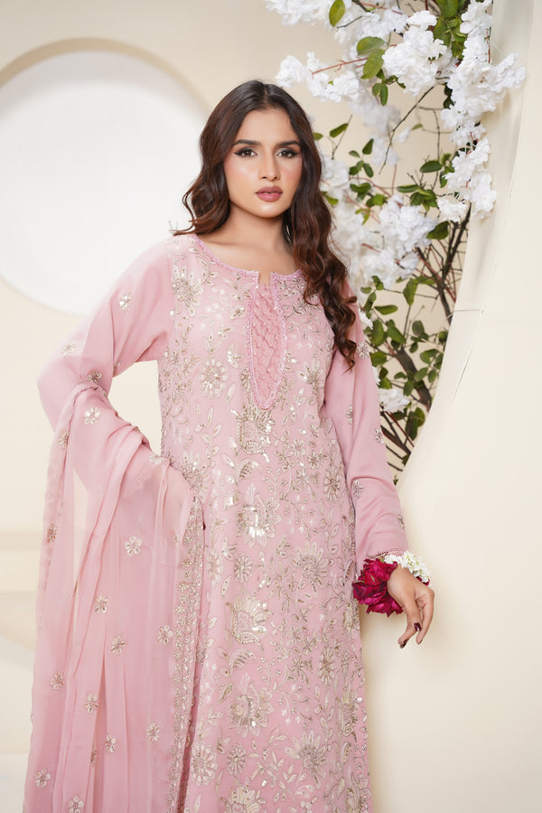 Husan e Jahan - Luxury Chiffon Outfit with Chiffon Dupatta - Ready to Wear - V2 - Eid25 - 06