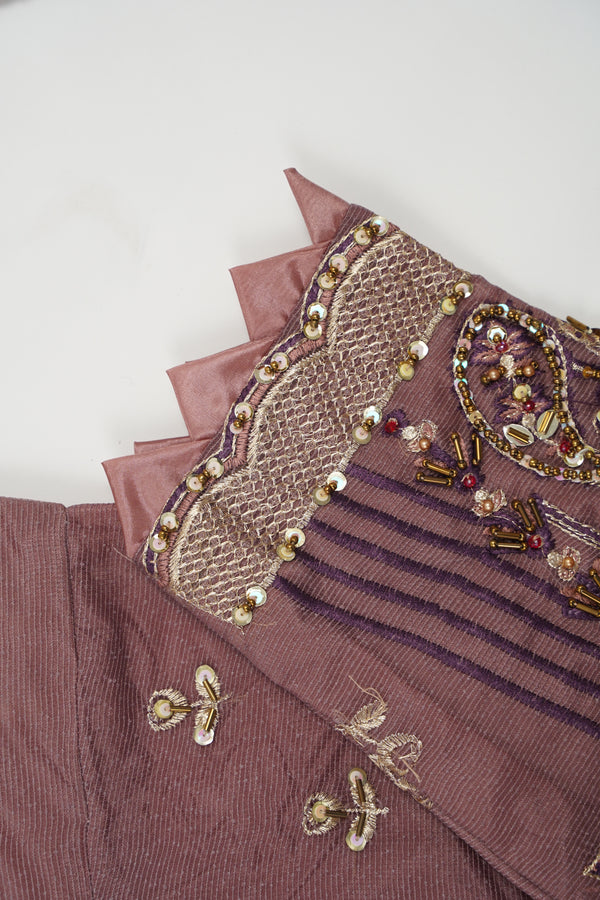 Khaas - Karandi Handwork Shirt, Plazzo with Embroidered Dupatta