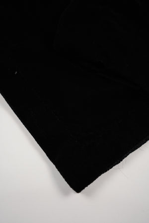 Rozi - Luxury Velvet Outfit with Embroidered Velvet Shawl - Black