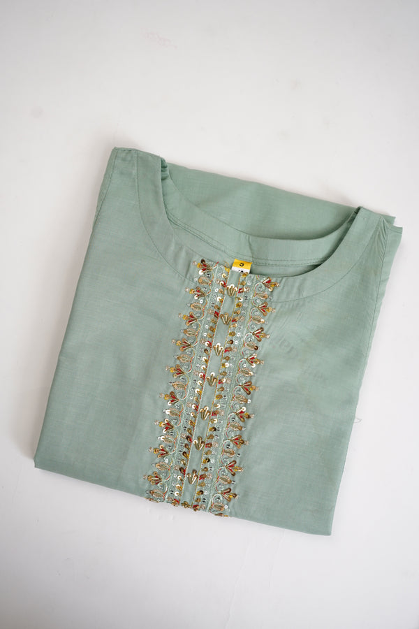 Rozi - Premium Embroidered Cotton Lawn Shirt with Trouser- Ready to Wear