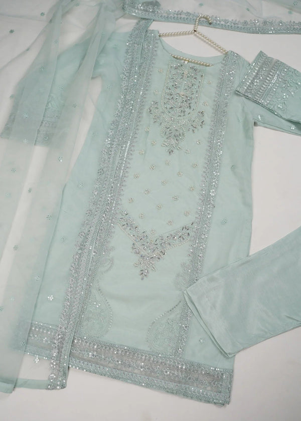 Tehwar - Luxury Organza Outfit with Organza Dupatta - Ready to Wear MC263- Eid Volume 1