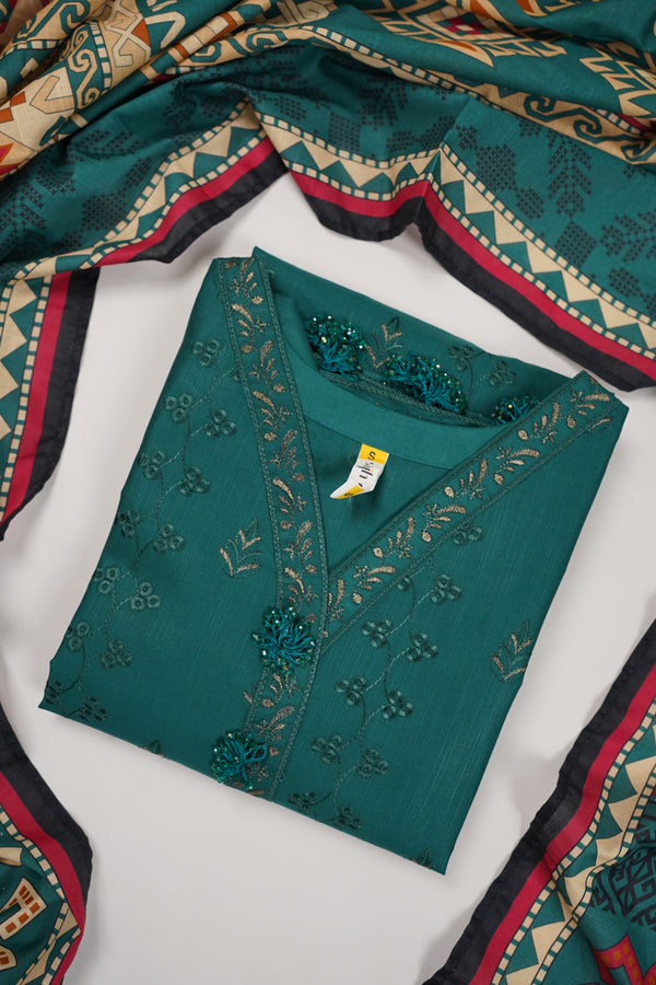 Rozi - Luxury Khaddar Outfit with Shawl - Ready to Wear