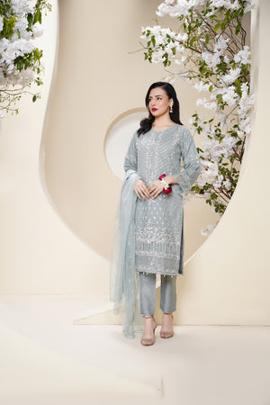 Tehwar - Luxury Organza Outfit - Festive Collection - Ready to Wear - Eid25 - TEHV7D4-SD