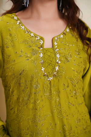 Husan e Jahan - Luxury Chiffon Outfit with Chiffon Dupatta - Ready to Wear - SD-HEJ-V3-D6