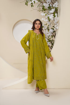 Husan e Jahan - Luxury Chiffon Outfit with Chiffon Dupatta - Ready to Wear - SD-HEJ-V3-D6