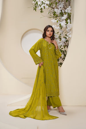 Husan e Jahan - Luxury Chiffon Outfit with Chiffon Dupatta - Ready to Wear - SD-HEJ-V3-D6