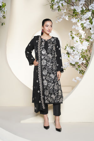 Husan e Jahan - Luxury Chiffon Outfit with Chiffon Dupatta - Ready to Wear - V2 - Eid25 - 05