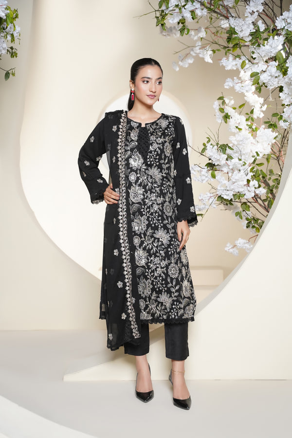 Husan e Jahan - Luxury Chiffon Outfit with Chiffon Dupatta - Ready to Wear - V2 - Eid25 - 05