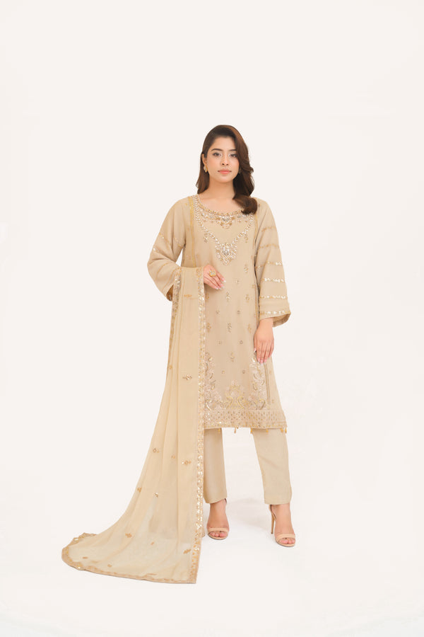 Husan e Jahan - Luxury Chiffon Outfit with Chiffon Dupatta - Ready to Wear - V1 - Eid25 - 08