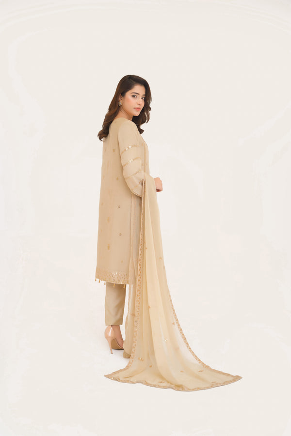 Husan e Jahan - Luxury Chiffon Outfit with Chiffon Dupatta - Ready to Wear - V1 - Eid25 - 08