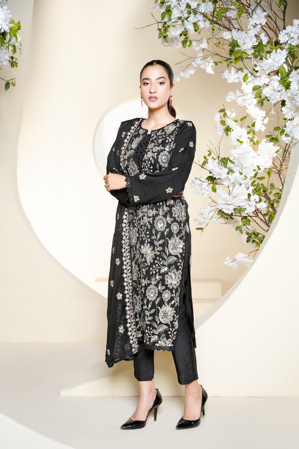 Husan e Jahan - Luxury Chiffon Outfit with Chiffon Dupatta - Ready to Wear - V2 - Eid25 - 05