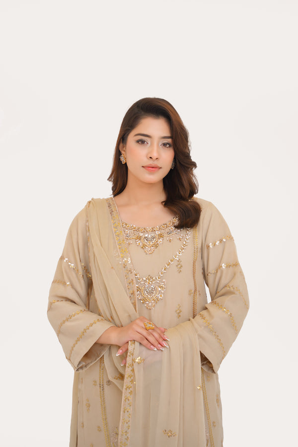 Husan e Jahan - Luxury Chiffon Outfit with Chiffon Dupatta - Ready to Wear - V1 - Eid25 - 08 - HEJV108