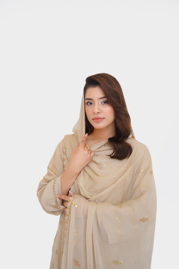 Husan e Jahan - Luxury Chiffon Outfit with Chiffon Dupatta - Ready to Wear - V1 - Eid25 - 08