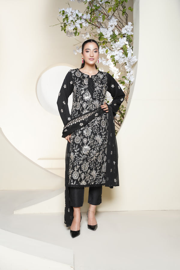 Husan e Jahan - Luxury Chiffon Outfit with Chiffon Dupatta - Ready to Wear - V2 - Eid25 - 05