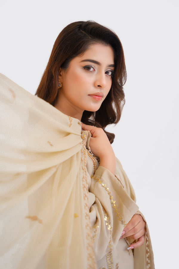 Husan e Jahan - Luxury Chiffon Outfit with Chiffon Dupatta - Ready to Wear - V1 - Eid25 - 08