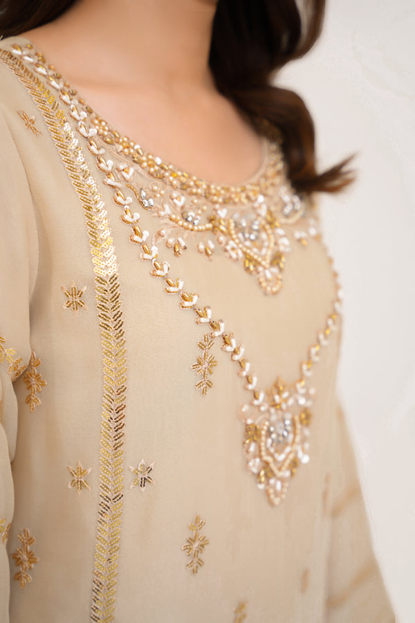 Husan e Jahan - Luxury Chiffon Outfit with Chiffon Dupatta - Ready to Wear - V1 - Eid25 - 08