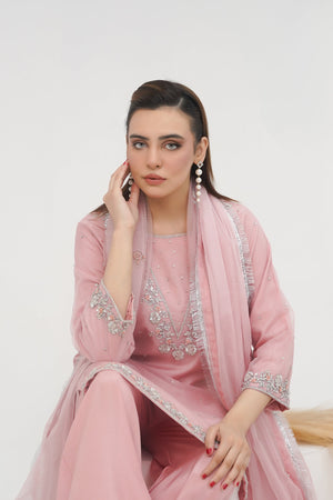 Khaas - Luxury Organza Outfit - Hand Work - Ready to Wear - Tehv10d4