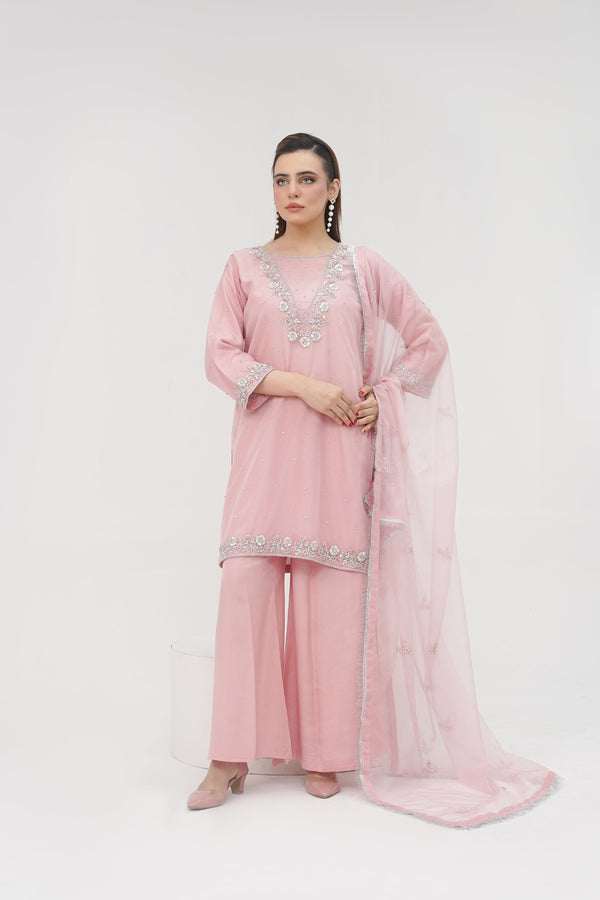 Khaas - Luxury Organza Outfit - Hand Work - Ready to Wear - Tehv10d4