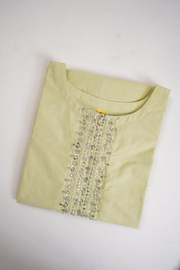 Rozi - Premium Embroidered Cotton Lawn Shirt with Plazzo - Ready to Wear