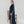 Load image into Gallery viewer, Rozi - Luxury Velvet Outfit with Sequin Embroidered Velvet Shawl - Navy Blue
