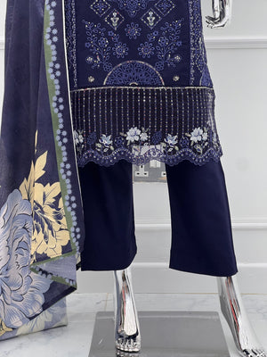 Budget Wear - Embroidered Dhanak Outfit- Ready to Wear -SD-SA06