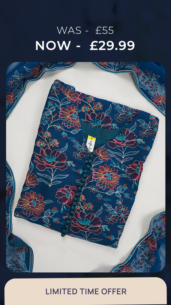 Husan e Jahan - Luxury Chiffon Outfit with Chiffon Dupatta - Ready to Wear - Eid25 - HEJ-V3-D7